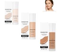 LuxesFoundation For Mature Skin, Colour Changing Foundation, Intelligent Color Correcting Foundation, Lightweight Texture, Medium Coverage, Long-Lasting Natural Finish, for All Skin Types (mixed 3pcs)