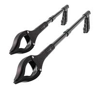 Luxet Grabber Reacher Tool - 2 Pack - Newest Version Long 19/32 Inch Foldable Pick Up Stick - Strong Grip Magnetic Tip Lightweight Trash Picker Claw Reacher Grabber Tool for Elderly Reaching, (Black)