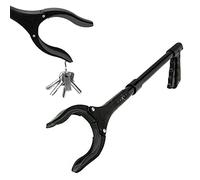 Grabber Tool 19" Aluminum Magnetic Claw, Rotating Lightweight Foldable Reacher Grabber Pickup Tool, Gripper Grabbers for Elderly Grab it Reaching Tool Trash Picker Grabber, Black, by Luxet