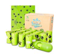 LuxeVita Biodegradable Dog Poop Bags - Eco-Friendly, Leak-Proof, Extra Thick, Odor-Blocking, Easy Tear-Off Poo Bags with 2 Holder - Ideal for All Dog Sizes - 40 Rolls x 15 Bags (600 Total)