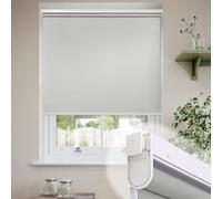 Luxevoir Panoramix No Drill Roller Shades for Window, 100% Blackout Cordless Roller Blinds for Home Privacy Custom Window Shade Easy to Install Roll Up Blinds(Gray, 90cm W x 165cm H)