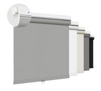 Luxevoir Panoramix No Drill Roller Shades for Window, 100% Blackout Cordless Roller Blinds for Home Privacy Custom Window Shade Easy to Install Roll Up Blinds(Gray, 117cm W x 120cm H)