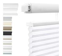 Luxevoir Panoramix Top Down Bottom Up Cellular Blinds No Drill No Tools Custom Cordless Honeycomb Shades for Window Privacy Blinds Window Treatment(Light Filtering White,115cm W x 180cm H)