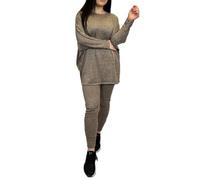 LUXFAB 2 Piece Track Suit Set High Low Top and Bottoms Casual Loungewear Sweatshirt Joggers Set