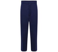 LUXFAB Boys School Uniform Half Elastic Waist Easy Pull Up Trouser Boys Pull Up School Trousers Elasticated Pull On Black Grey Navy Age 3 4 5 6 7 8 9 10 11 12 13 14 15 16