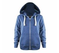 LUXFAB Girls Boys Children Fleece Plain Hoodie Top Kids Hooded Jacket Zip Up Warm Hoody 3-13 Years Denim Blue