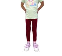 LUXFAB Girls Plain Legging Full Length Kids Children Teen Basic Stretchy Full Length Ages 2 3 4 5 6 7 8 9 10 11 12 13 Dance Stretch Teen 20+ Colours Wine