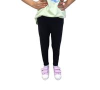 LUXFAB Girls Plain Legging Full Length Kids Children Teen Basic Stretchy Full Length Ages 2 3 4 5 6 7 8 9 10 11 12 13 Dance Stretch Teen 20+ Colours Black