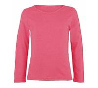 LUXFAB Kids Girls Boys New Plain Long Sleeve Basic Stretch Round Neck T-Shirt School Tee Top Size 2-13 Years Coral