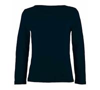 LUXFAB Kids Girls Boys New Plain Long Sleeve Basic Stretch Round Neck T-Shirt School Tee Top Size 2-13 Years Navy