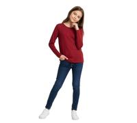 LUXFAB Kids Girls Boys New Plain Long Sleeve Basic Stretch Round Neck T-Shirt School Tee Top Size 2-13 Years Wine