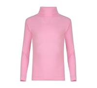 LUXFAB Kids Unisex Girls Boys Rib Polo Neck Top Turtle Neck Long Sleeve Rib Tops Size 5/6 7/8 9/10 11/12 & 13 Years Baby Pink