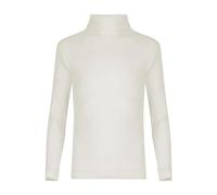 LUXFAB Kids Unisex Girls Boys Rib Polo Neck Top Turtle Neck Long Sleeve Rib Tops Size 5/6 7/8 9/10 11/12 & 13 Years Cream