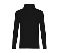 LUXFAB Kids Unisex Girls Boys Rib Polo Neck Top Turtle Neck Long Sleeve Rib Tops Size 5/6 7/8 9/10 11/12 & 13 Years Black