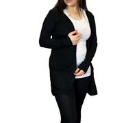 LUXFAB Women's Plus Size Long Sleeve Open Front Cardigan with Pockets - Soft Waterfall Boyfriend Knit Jumper Cover Up Casual Comfort Fit UK Sizes 8-26