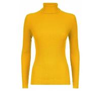 LUXFAB Womens Ribbed Polo Neck Long Sleeve Top Stretch Winter Turtleneck Jumper Thermal Warm Knit Casual Slim Fit UK Sizes 8-26 Comfert Stretch Ladies Mustard