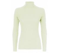 LUXFAB Womens Ribbed Polo Neck Long Sleeve Top Stretch Winter Turtleneck Jumper Thermal Warm Knit Casual Slim Fit UK Sizes 8-26 Comfert Stretch Ladies Cream