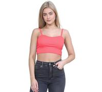 LUXFAB Women's Strappy Sleeveless Summer Bralet Crop Top Stretch Cami Vest Top for Ladies Comfortable & Stylish Sizes 8-14 Lightweight Stretch Comfort