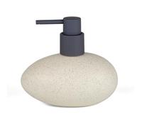 LuxFlowing Simple Style Small Liquid Soap Dispenser with Pump, Fun Egg Shaped Ceramic, Cute Hand Soap Dispenser for Bathroom and Kitchen Sink, Essentials for Decoration and Accessories (White)