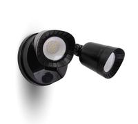 LUXFLY - LED Flood Lights Outdoor, 16W 1900LM IP65 Waterproof, Double Head Security Lights, Outdoor Wall Light for House, Patio, Garage, Yard, Black