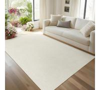 LuxFocus Beige Area Rug Living Room 80x150cm Washable Low Pile Carpet | Non-Shedding,Stain-Resistant,Foldable,Soft Floor Mat,Christmas Holiday Decoration for Kitchen,Entry Door,Pet Friendly
