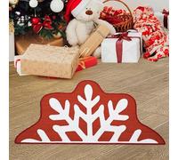 LuxFocus Christmas Decorative Doormat Snow Welcome Mat Indoor Floor Mat Xmas Holiday Christmas Tree Doormat for Entrance Entryway Kitchen, 50x80cm