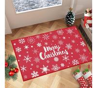 LuxFocus Christmas Doormats Snowflake Floor Mats Doormats 50x80cm Non-Slip Merry Christmas Welcome Floor Mats Xmas Front Doormat for Indoor Outdoor Holiday Decorations Kitchen Laundry