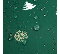 LuxFocus Christmas Tablecloth, 52 x 52 Inch Christmas Table Clothes, Xmas Random Reindeer Table Cover Dining Table Cloth, Christmas Table Clothes for Winter and Holiday Table Decorations, Green