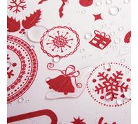 LuxFocus Christmas Tablecloth, 54 x 79 Inch Table Cloths Rectangular, Xmas Random Reindeer And Gift Table Cover, Christmas Table Clothes for Winter and Holiday Table Decorations, White