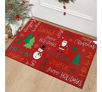 LuxFocus Holiday Christmas Door Mat - Non-Slip Absorbing Outdoor Welcome Front Mat - Flax-Like Rug 40x60cm