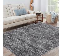LuxFocus Large Rectangle Area Rug,Low Pile Washable Modern Rugs for Playroom Bedroom Stain Resistant Indoor Floor Carpet for Home Decor Dark Grey 160 x 230 Cm