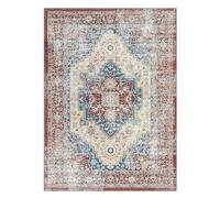 LuxFocus Machine Washable Area Rugs for Living Room Bedroom, Anti-Slip Backing Non-Shedding Stain-Resistant Soft Carpet for Dining Room Nursery Home Office, Rust 80 x 150 cm