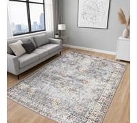 LuxFocus Vintage Living Room Rug 200x290cm Blue Low Pile Non Slip Carpet