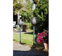 Luxform Battery Metal Tulip Flame Candle Torch in Dark Grey Luxform Dark Grey