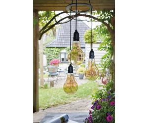 Luxform Battery operated Glass Filament Bulbs Flow in Clear Luxform Clear