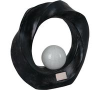 Luxform Solar Polystone Flame Effect Cresent 27199 - Black