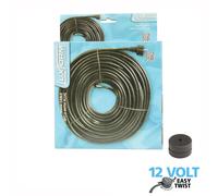 Garden 10m SPT3 Cable Luxform Lighting Flexible 12V Easy Twist Connection Black