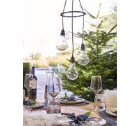 Luxform Lighting Apollo Battery Powered Outdoor Garden Hanging 3 Bulb Multi Colour Pendant LED Light with 24Hr Timer for Pergolas, Gazebos, Parasols & Tents