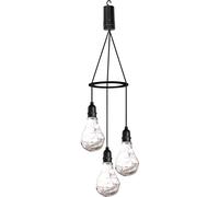 Luxform Lighting Apollo Battery Powered Outdoor Garden Hanging 3 Bulb Multi Colour Pendant LED Light with 24Hr Timer for Pergolas, Gazebos, Parasols & Tents