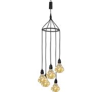Luxform Lighting Bubbles Battery Powered Pendulum 5X Hanging Lights with 24 Hour Timer