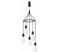 Luxform Lighting Hubble Battery Operated Decorative LED 5 Hanging Pendant Light with Timer for Indoor and Outdoor Use in Gardens, Homes, Houses, Shop Displays, Pubs and Weddings 24 Lumen 60cm