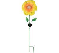 Luxform Metal Flower Solar Stake LED Light Lighting Anemone IP44 Yellow Pink