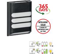 Luxform Rana Intelligent Solar LED Wall Light in Black Luxform Black