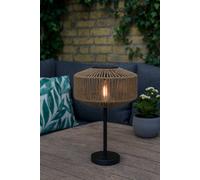 Luxform - Solar 1X Granada Rattan Effect Table Lamp, Black, 150Lm, 1Xpdq