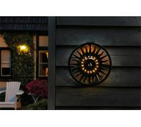 Luxform Solar Led Light Sun Wall Ornament Old Silver