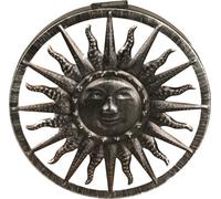 Luxform Solar Led Light Sun Wall Ornament Old Silver 25120