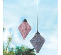 Luxform Solar Metal LED Moroccan Hanging Light Blue