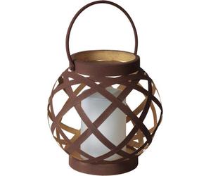Luxform Solar Mtl Rattan Effect Table Lantern 2Pk