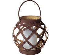 Luxform Solar Mtl Rattan Table Lantern in Brown Luxform Brown