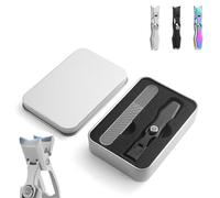 Luxgrip German Nail Clippers, Ultra Sharp Sturdy Anti Splash Stainless Steel Toe Nail Clippers, Luxgrip Nail Clippers for Seniors Thick Nails (Black)